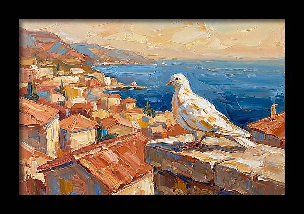 Mediterranean Dove Overlooking Coastline