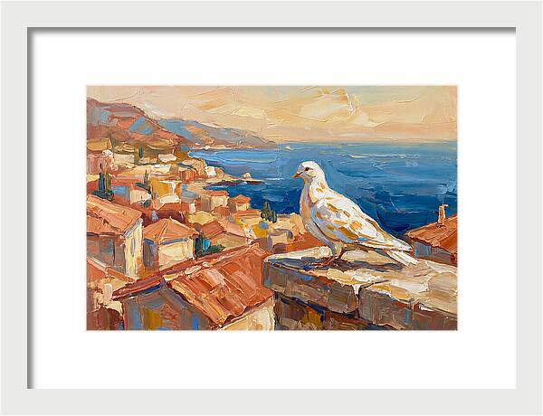 Mediterranean Dove Overlooking Coastline