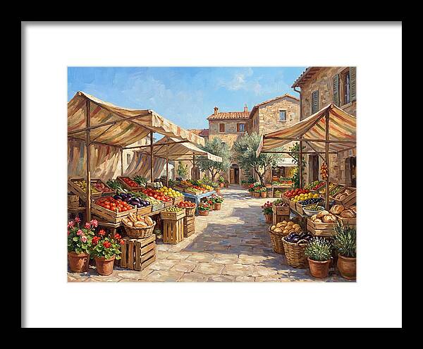 Mediterranean Farmers Market Scene