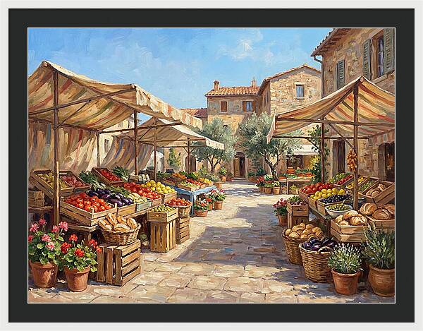 Mediterranean Farmers Market Scene