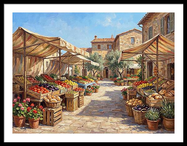 Mediterranean Farmers Market Scene