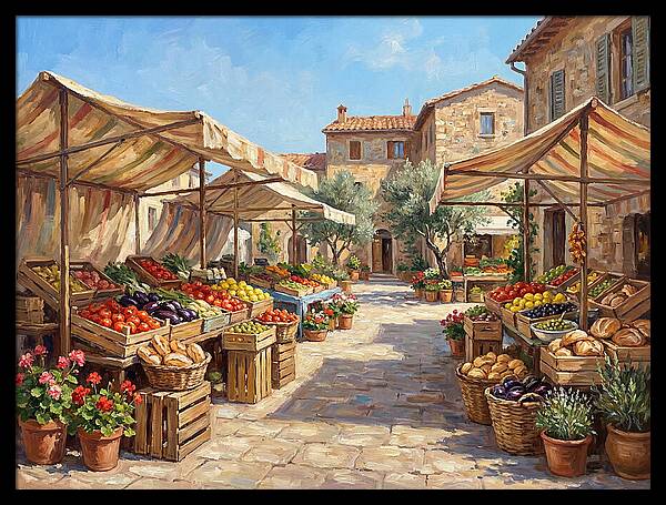 Mediterranean Farmers Market Scene