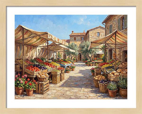 Mediterranean Farmers Market Scene
