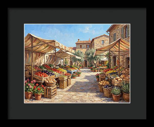 Mediterranean Farmers Market Scene