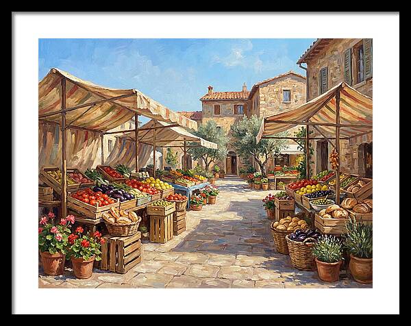 Mediterranean Farmers Market Scene