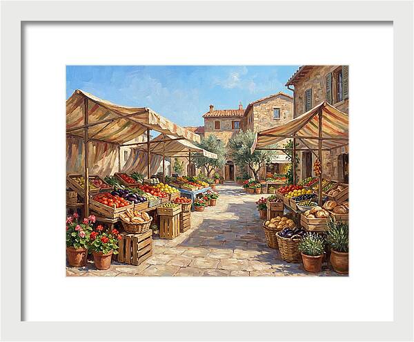 Mediterranean Farmers Market Scene