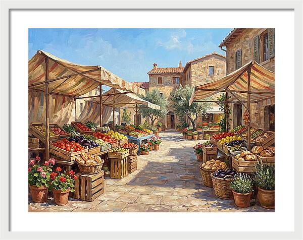 Mediterranean Farmers Market Scene