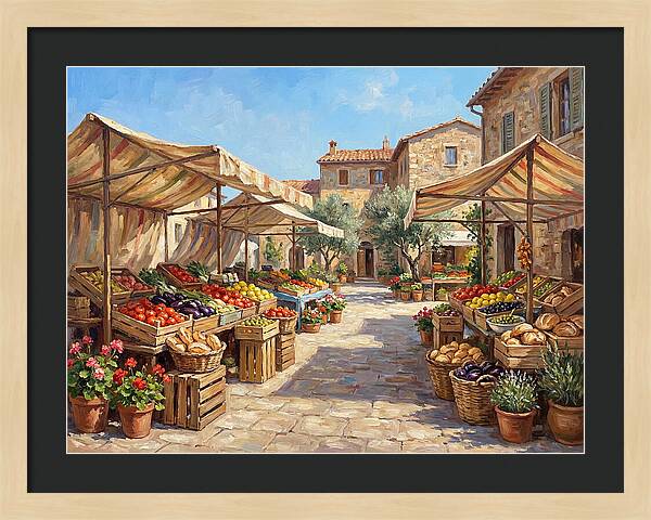 Mediterranean Farmers Market Scene