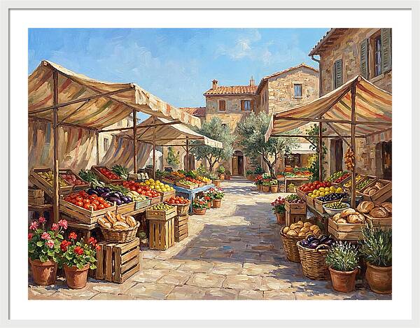 Mediterranean Farmers Market Scene