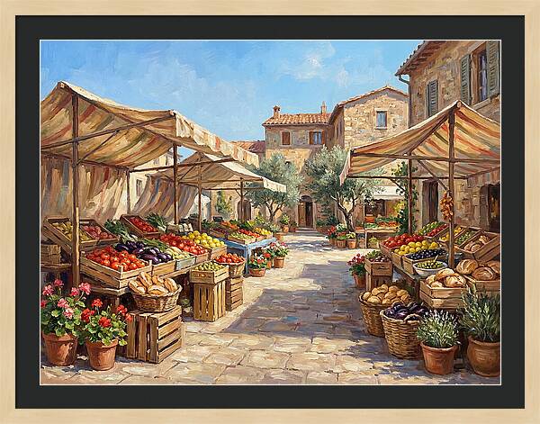 Mediterranean Farmers Market Scene