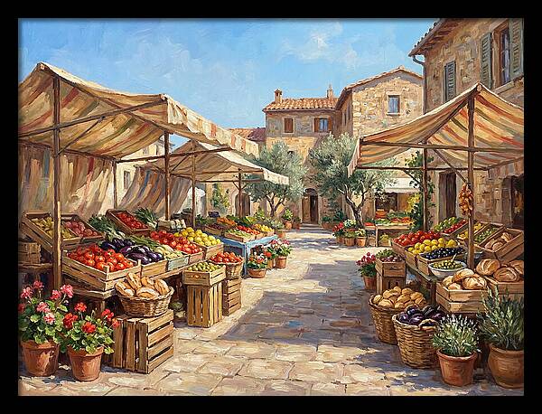 Mediterranean Farmers Market Scene