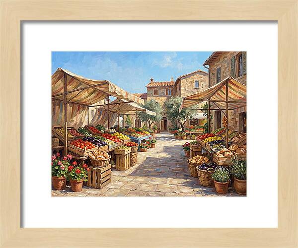 Mediterranean Farmers Market Scene