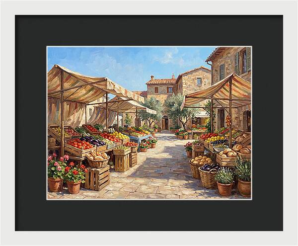 Mediterranean Farmers Market Scene