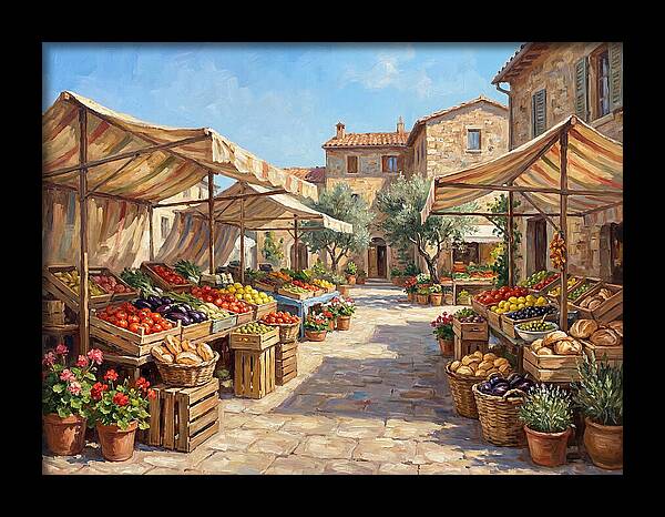 Mediterranean Farmers Market Scene