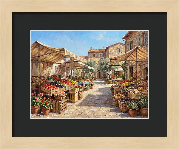 Mediterranean Farmers Market Scene