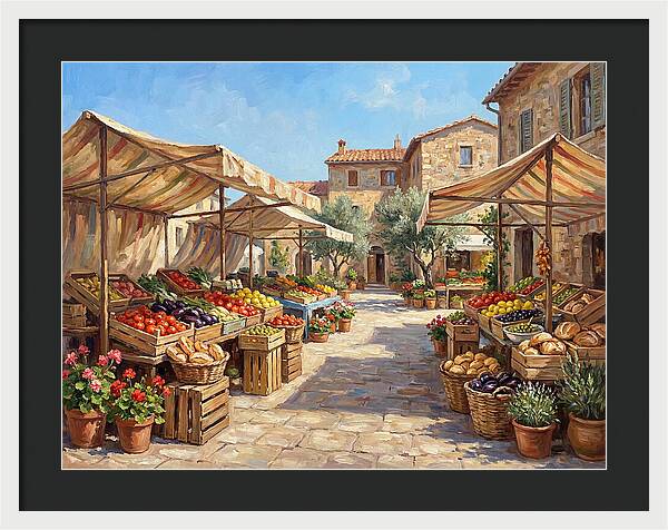 Mediterranean Farmers Market Scene