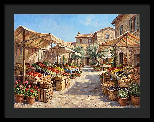 Mediterranean Farmers Market Scene