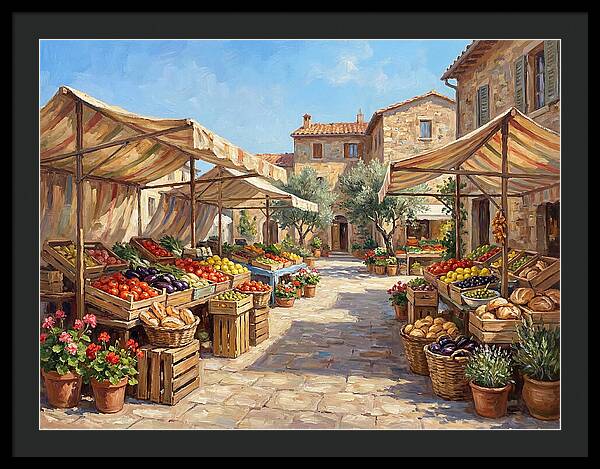Mediterranean Farmers Market Scene