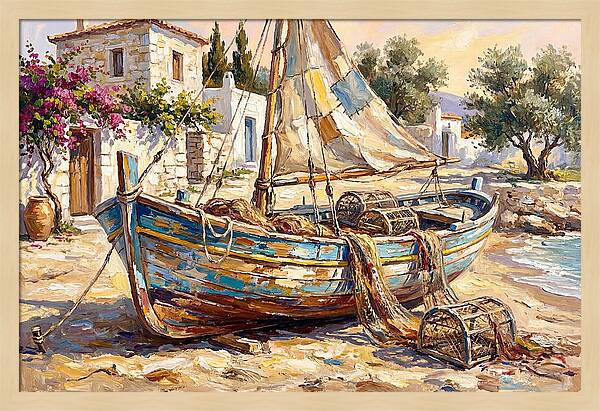 Mediterranean Fishing Boat Serenity