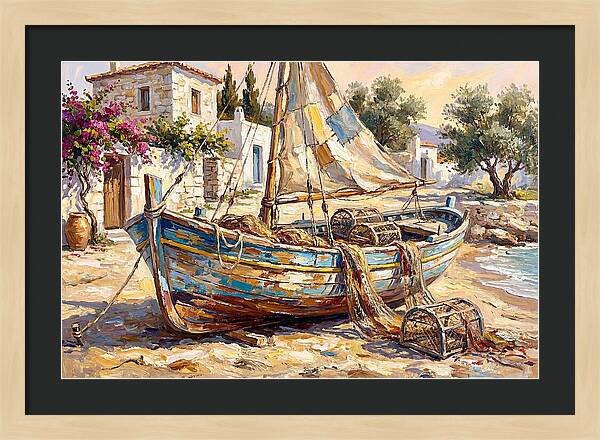 Mediterranean Fishing Boat Serenity