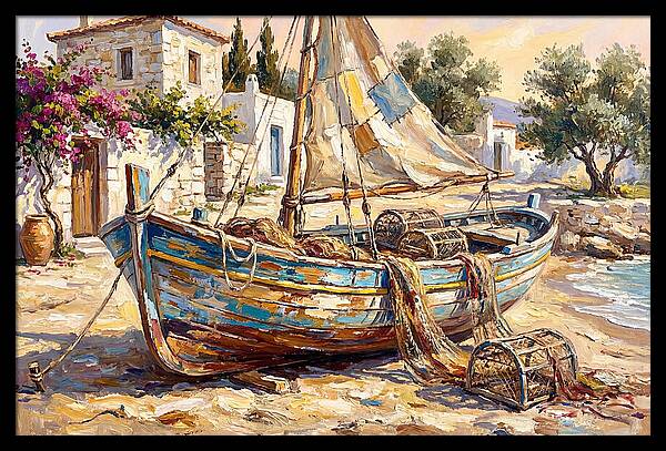 Mediterranean Fishing Boat Serenity