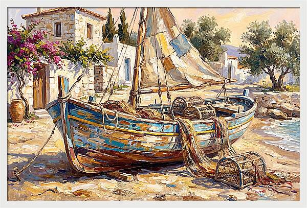 Mediterranean Fishing Boat Serenity