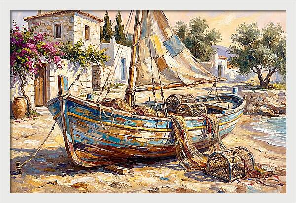 Mediterranean Fishing Boat Serenity