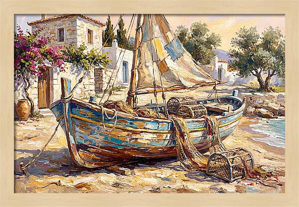Mediterranean Fishing Boat Serenity