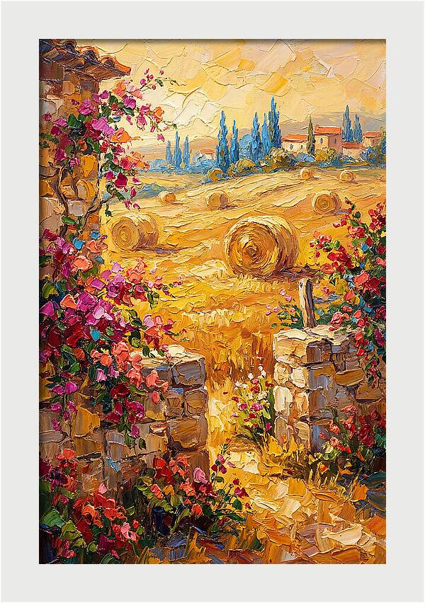 Mediterranean Hayfield Serenity