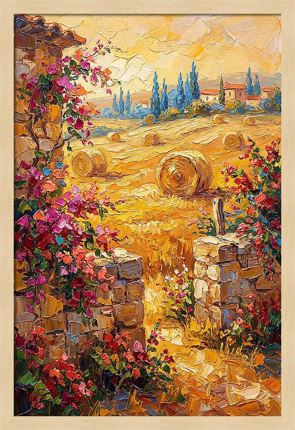 Mediterranean Hayfield Serenity