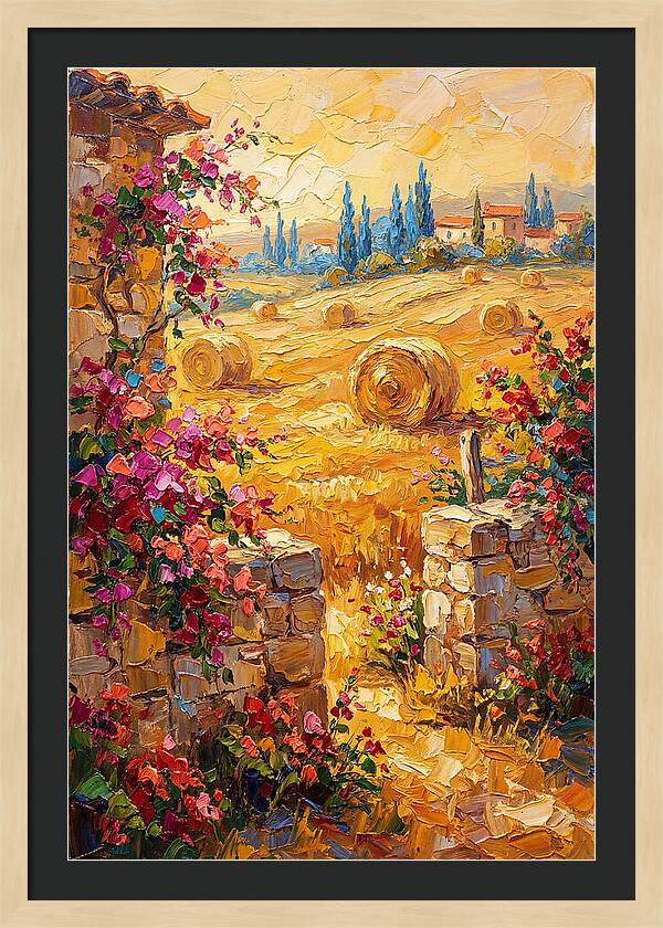 Mediterranean Hayfield Serenity