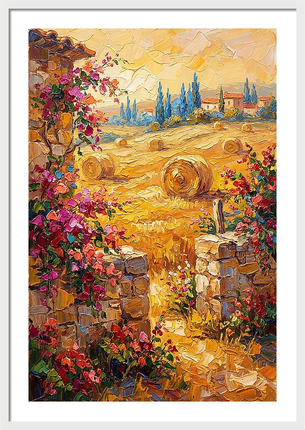 Mediterranean Hayfield Serenity
