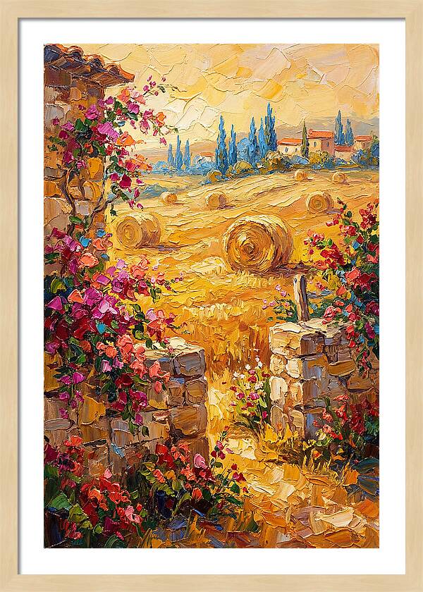 Mediterranean Hayfield Serenity
