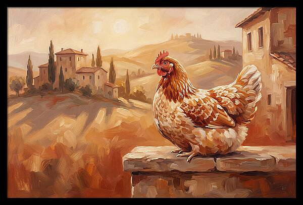 Mediterranean Hen At Dusk