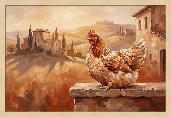 Mediterranean Hen At Dusk