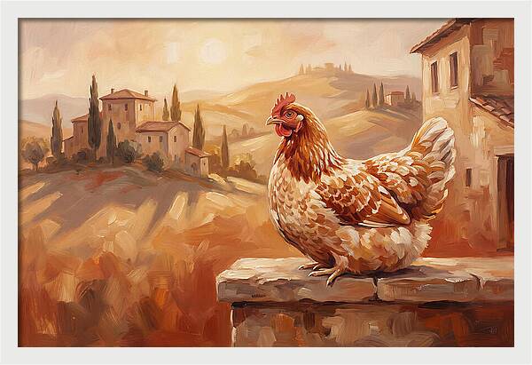 Mediterranean Hen At Dusk