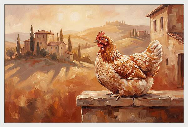 Mediterranean Hen At Dusk