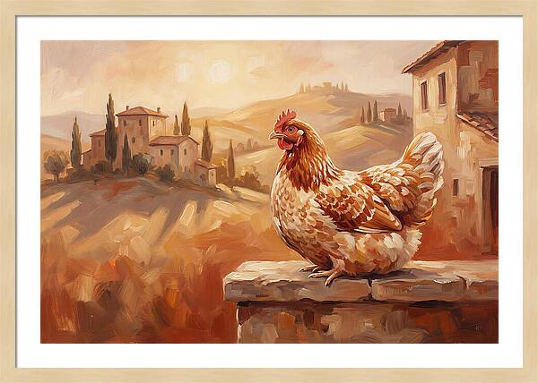 Mediterranean Hen At Dusk