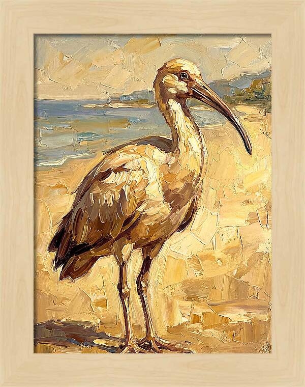 Mediterranean Ibis By The Shore