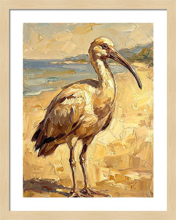 Mediterranean Ibis By The Shore