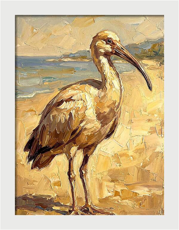Mediterranean Ibis By The Shore
