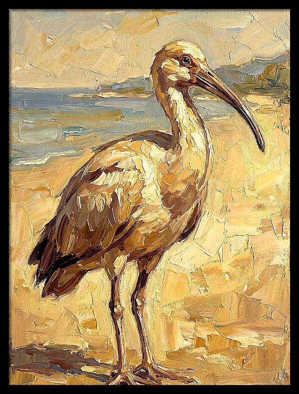 Mediterranean Ibis By The Shore