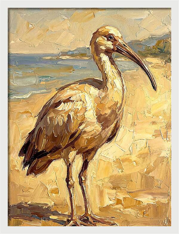 Mediterranean Ibis By The Shore