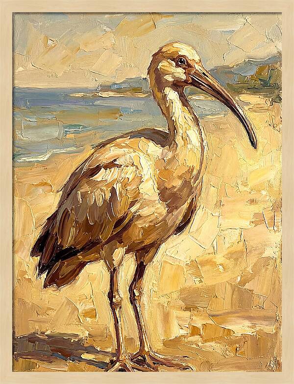 Mediterranean Ibis By The Shore