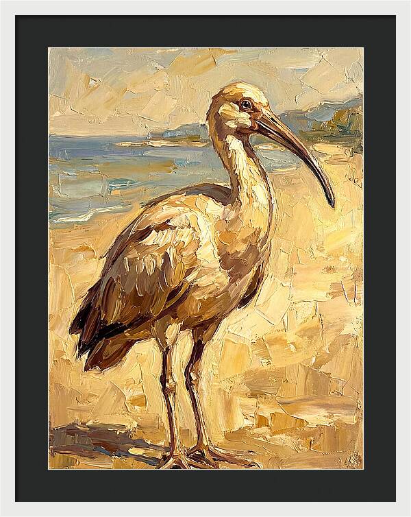 Mediterranean Ibis By The Shore