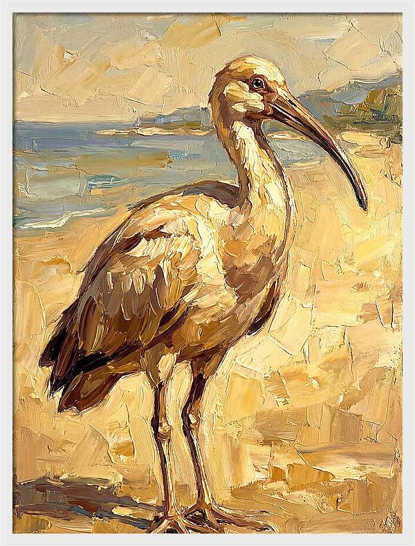 Mediterranean Ibis By The Shore