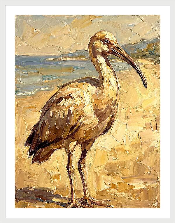 Mediterranean Ibis By The Shore