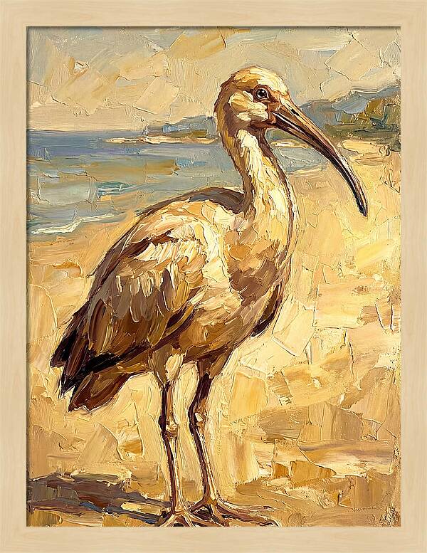 Mediterranean Ibis By The Shore