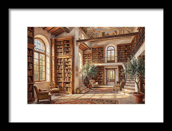 Mediterranean Library Interior