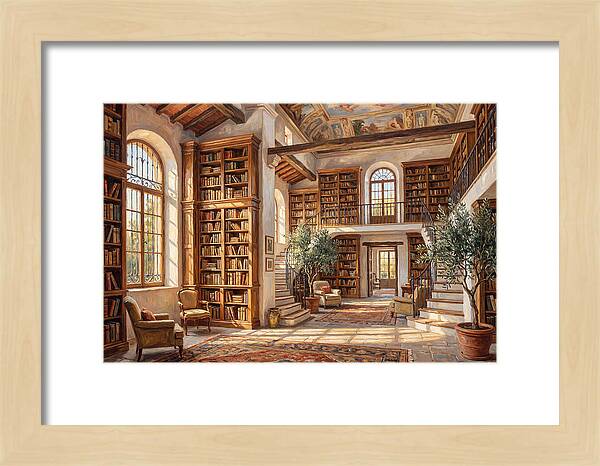 Mediterranean Library Interior